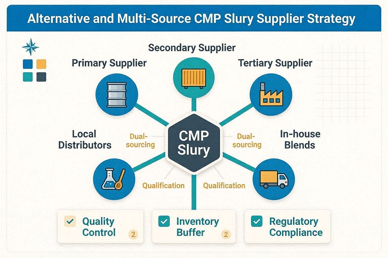 Alternative and Multi-Source CMP Slurry Supplier Strategy