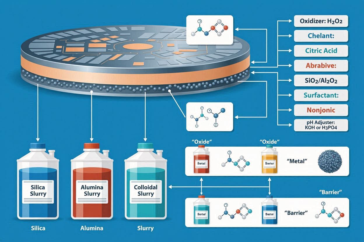 CMP Slurry for Semiconductor Planarization Chemistry, Types & Selection