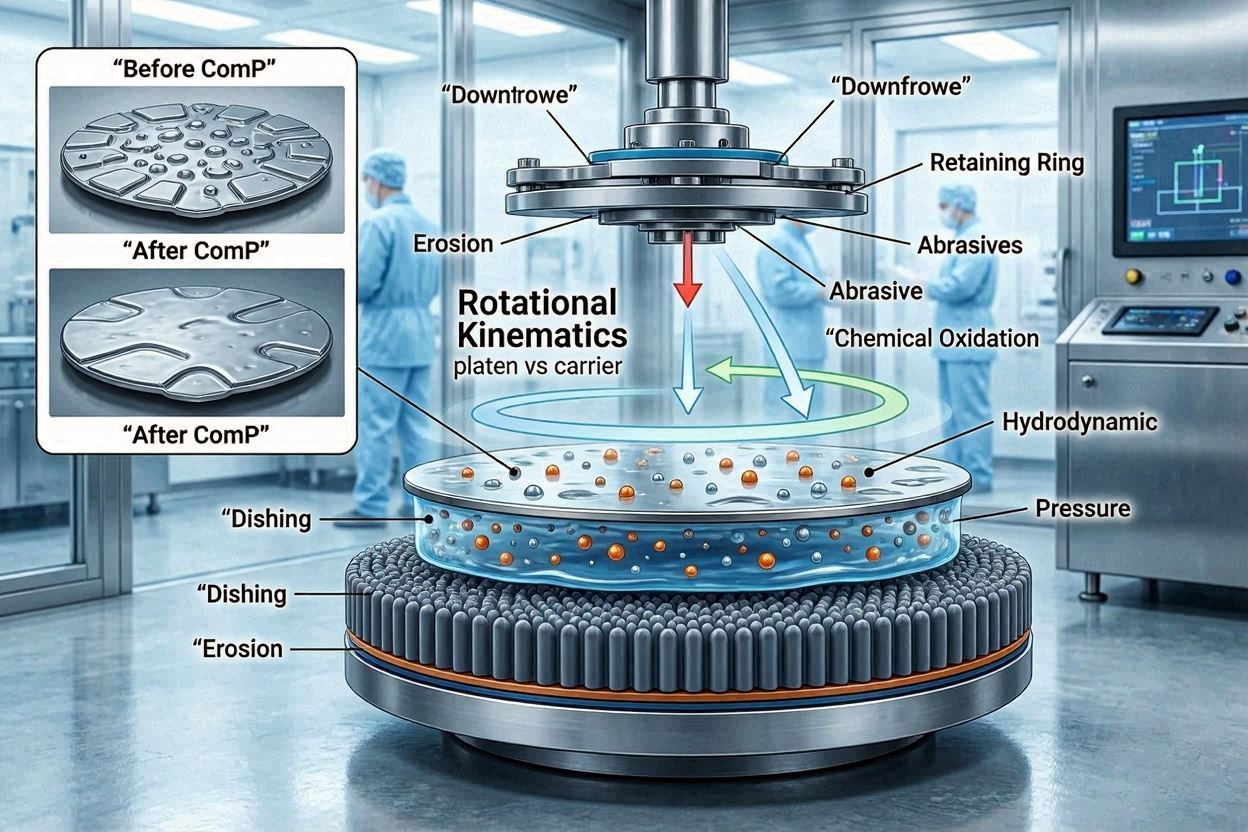 How CMP Machines Work Process Mechanics, Forces & Planarization Physics