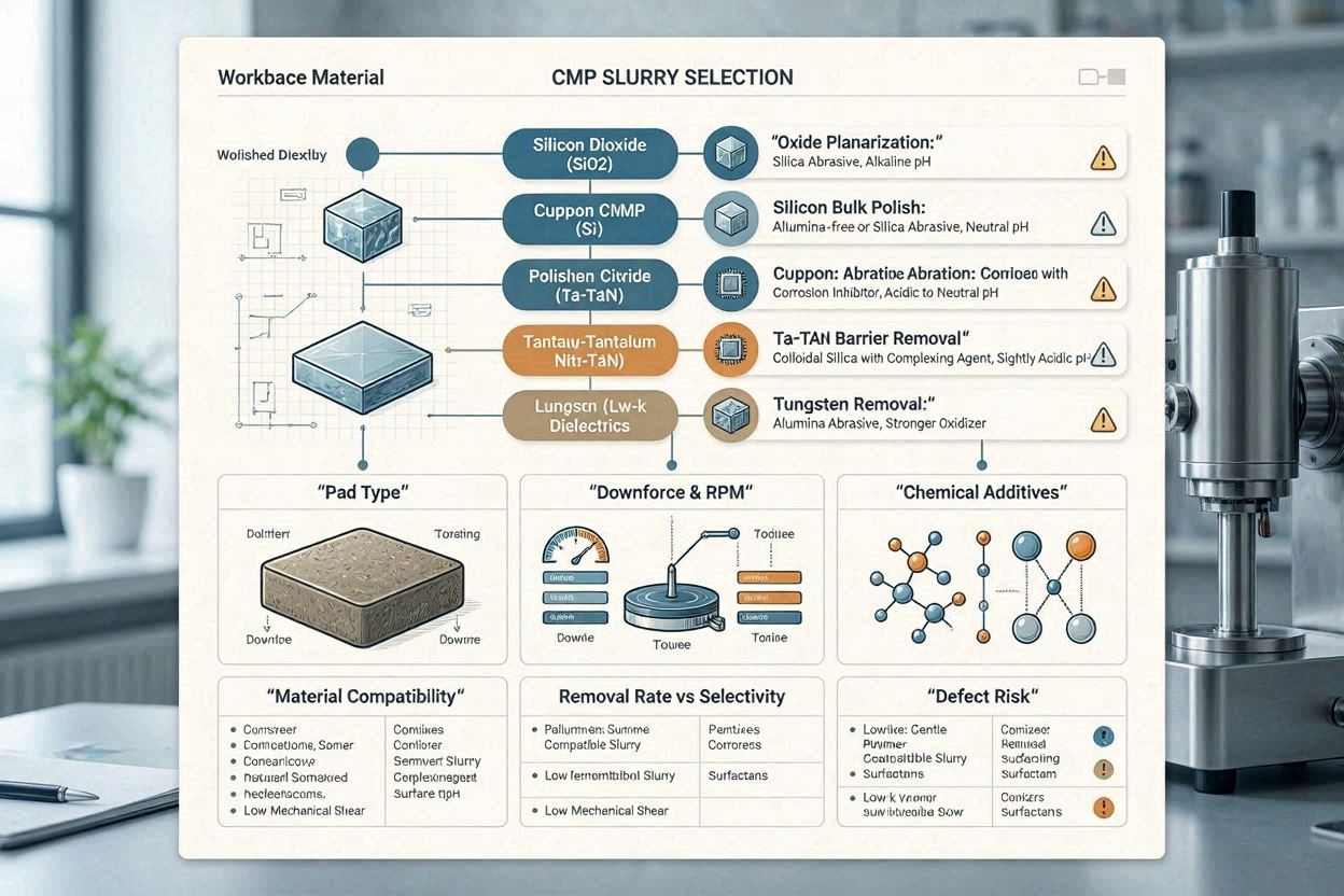 How to Select a CMP Slurry by Material and Process