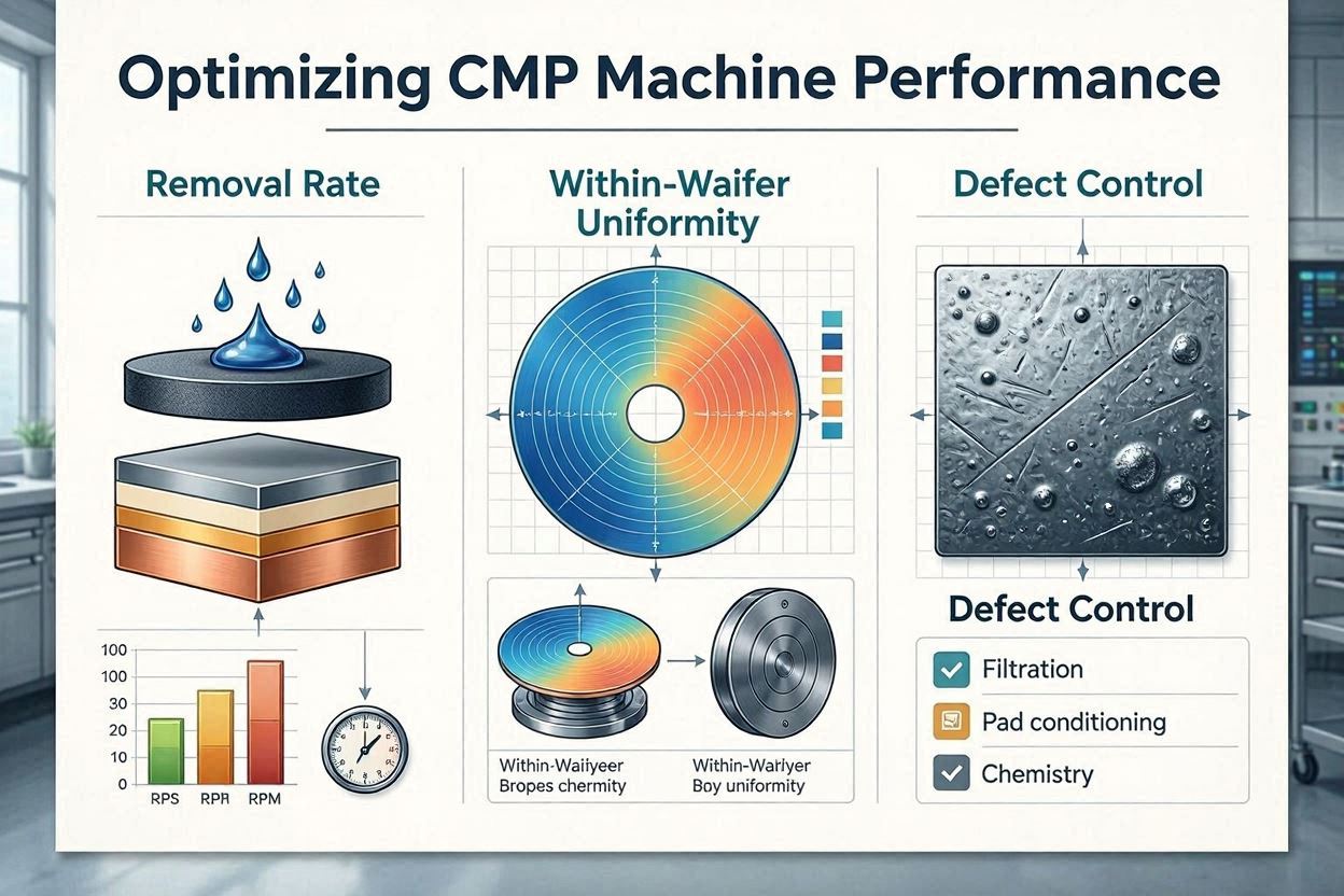 Optimizing CMP Machine Performance Removal Rate, Within-Wafer Uniformity & Defect Control