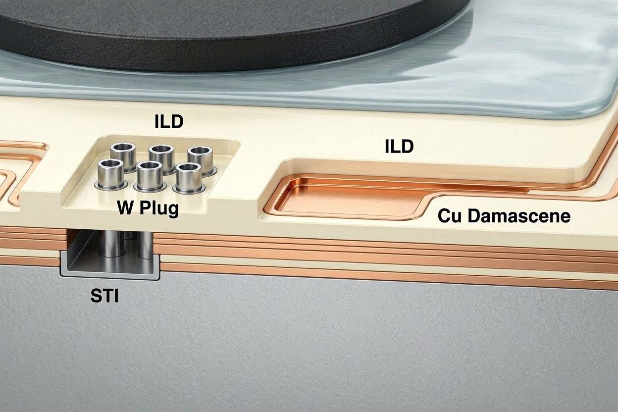 Planarization Applications in IC Fabrication STI, ILD, Cu Damascene & W Plug