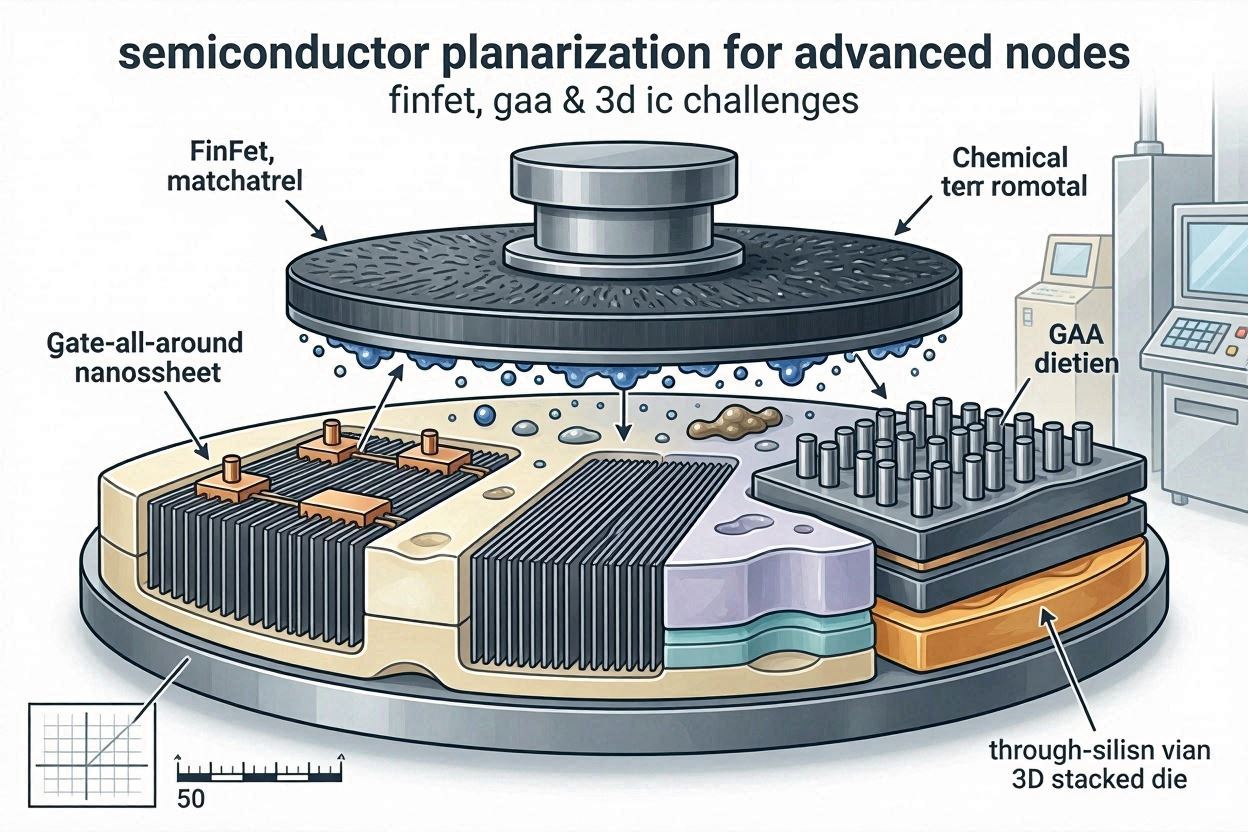 Semiconductor Planarization for Advanced Nodes FinFET, GAA & 3D IC Challenges