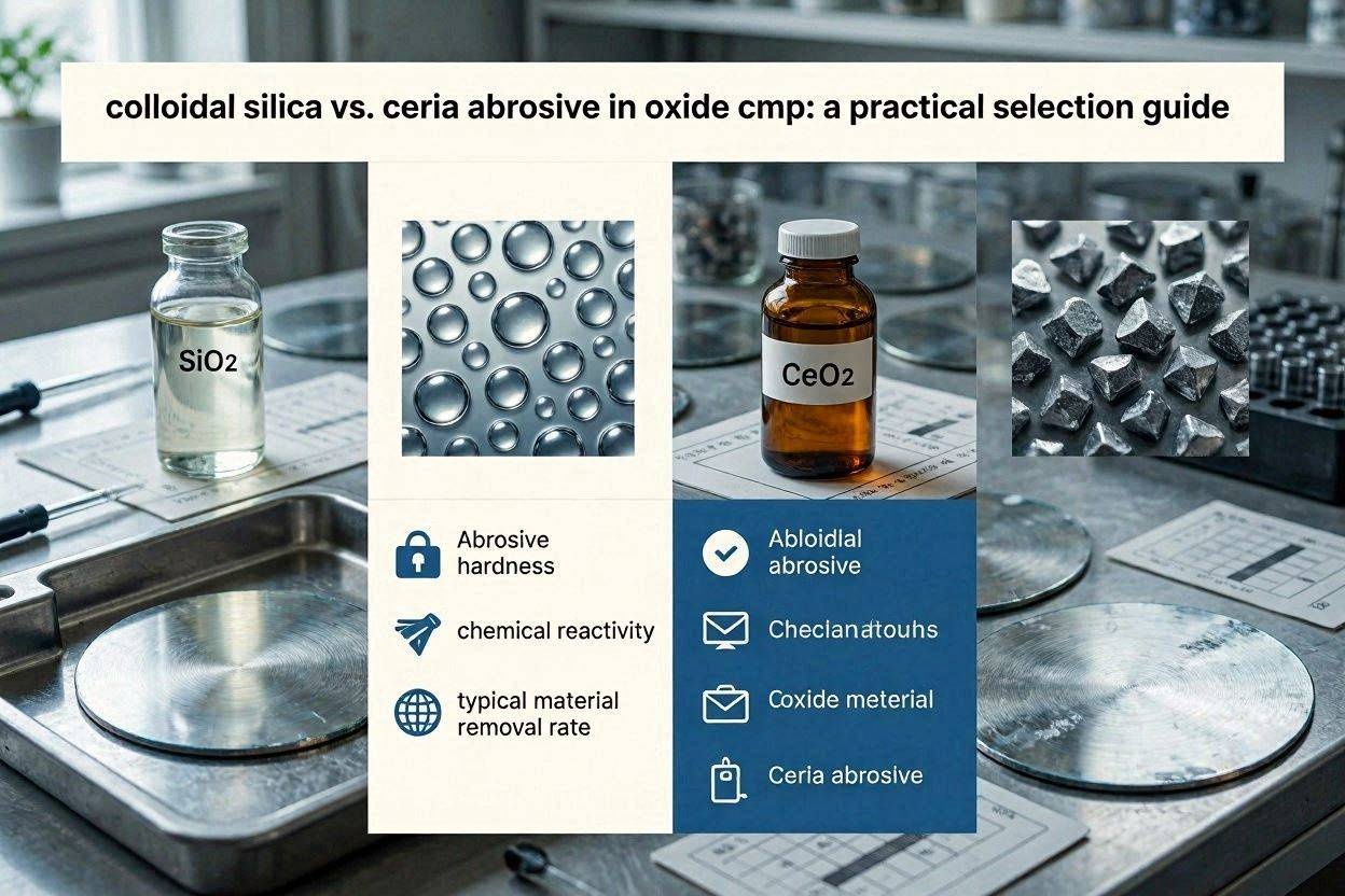 Colloidal Silica vs. Ceria Abrasive in Oxide CMP: A Practical Selection Guide